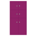 BISLEY LateralFile™ Lodge, se 6 uzamykatelnými boxy, výška 4 x 375 mm, 2 x 755 mm, fuchsiová