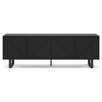 Černý TV stolek 161x55x35 cm Peta – Marckeric