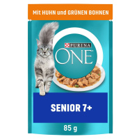 PURINA ONE SENIOR 7+ krmivo pro kočky v kapsičce s omáčkou s kuřetem 24 × 85 g