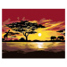 Malování podle čísel - AFRIKA ŽIRAFA A SLONI Rozměr: 80x100 cm, Rámování: vypnuté plátno na rám