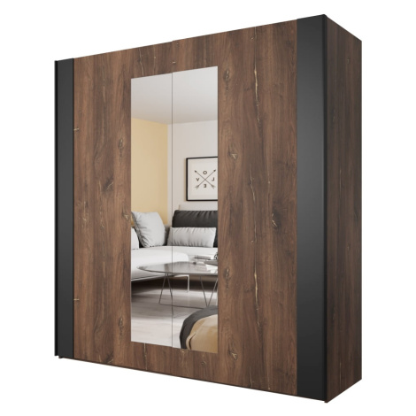 Dvoudveřová šatní skříň se zrcadlem do ložnice Sigma - Helvetia