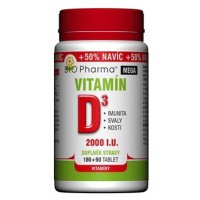 Vitamín D3 Mega 2000 I.U. tbl.180+90 Bio-Pharma