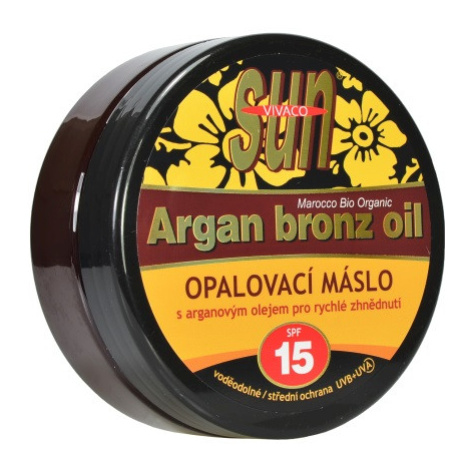 SunVital Argan Bronz Oil opalovací máslo SPF25 200 ml Ochranný faktor: SPF 15 VIVACO