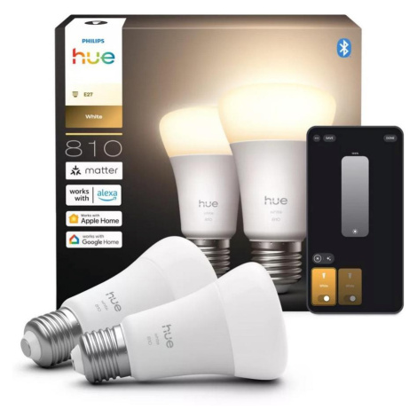 SADA 2x LED Stmívatelná žárovka Philips Hue WHITE E27/7W/230V 2700K 872110307256600