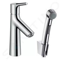 Hansgrohe 72290000 - Umyvadlová baterie s výpustí Push-Open a ruční sprchou Bidette, chrom