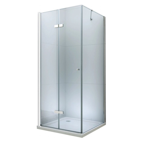 MEXEN/S Lima sprchový kout zalamovací 110x100, sklo transparent, chrom + vanička 856-110-100-01-