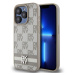 Pouzdro DKNY PU Leather Checkered Pattern and Stripe zadní kryt Apple iPhone 14 PRO Beige