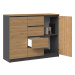 TP Living Komoda 2D4S 120 cm dub artisan/antracit