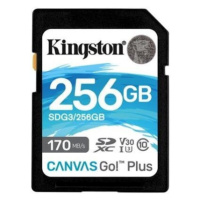 Kingston SDXC Canvas Go! Plus 256GB 170MB/s UHS-I U3 - SDG3/256GB