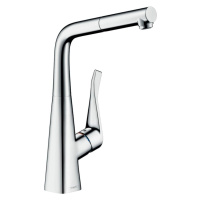 Dřezová baterie Hansgrohe Metris M71 s vytahovací sprškou chrom 14821000