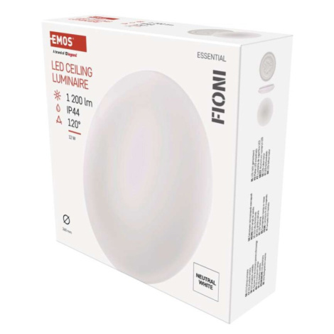 LED přisazené svítidlo FIONI, kruhové bílé 12W neutrální b., IP44 EMOS