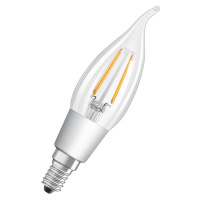 OSRAM LED větruodolná žárovka E14 4W teplá bílá dim čirá