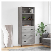 vidaXL Skříň highboard šedá sonoma 69,5 x 34 x 180 cm kompozitní dřevo