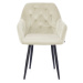 HOMEDE Designová židle Argento krémová