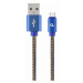 Gembird kabel CABLEXPERT USB-A - USB-C, M/M, PREMIUM QUALITY, opletený, 1m, jeans - CC-USB2J-AMC