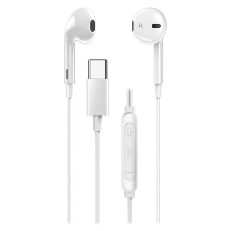 Genius HS-M365 bílý, Headset, drátový, do uší, mikrofon, ovládání hlasitosti, USB-C, bílý