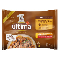 Ultima Mini, 2 balení - 25 % sleva - Mini pro psy Adult kuřecí a hovězí (88 × 100 g)