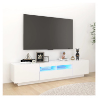 vidaXL TV skříňka s LED osvětlením bílá 180 x 35 x 40 cm