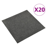 vidaXL Kobercové podlahové dlaždice 20 ks 5 m² 50 x 50 cm antracit