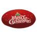 B.E.S. - Petrovice, s.r.o. Kulatý vánoční kobereček průměr 80cm - Merry Christmas stromeček s hv