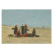 Obrazová reprodukce Women on the Beach at Berck, 1881, Eugene Louis Boudin, 40 × 26.7 cm