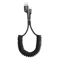 Kabel Baseus Spring-loaded USB-C cable 1m 2A (Black) (6953156284739)