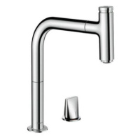 Dřezová baterie Hansgrohe Metris Select M72 s vytahovací sprškou chrom 73804000