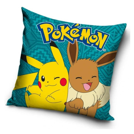 Carbotex Povlak na polštářek 40x40 cm - Pokémon Pikachu a Eevee