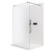 CERANO Sprchová zástěna Walk-in Onyx Duo L/P 8 mm hranatá vzpěra černá matná, mléčné sklo 80x200