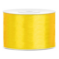 Saténová žlutá 50mm/25m - PartyDeco