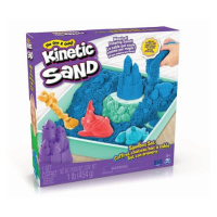 Spin Master Kinetic Sand Krabice tekutého písku s podložkou, modrá