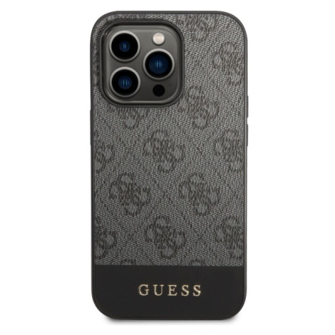 Guess 4G Stripe kryt iPhone 14 Pro šedý