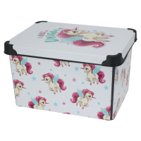 Dětský úložný box s víkem Unicorn, 41 x 30 x 24 cm, 22 l, plast