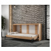 ArtAbiks Sklápěcí postel CASE LOFT BLACK | horizontální 90 x 200 cm