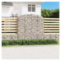 vidaXL Klenutý gabionový koš 200 x 50 x 200/220 cm pozinkované železo