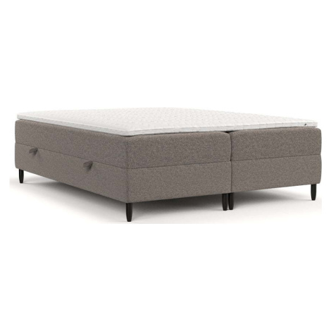 Hnědá boxspring postel s úložným prostorem 140x200 cm Malte – Maison de Rêve