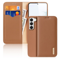 Dux Ducis Hivo pouzdro Samsung Galaxy S23 flip cover wallet stand RFID lock brown