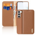 Dux Ducis Hivo pouzdro Samsung Galaxy S23 flip cover wallet stand RFID lock brown