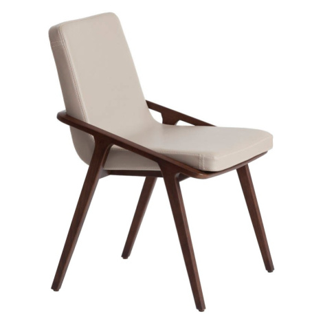 Estila Kožená jídelní židle Vita Naturale z masivního dřeva 80cm