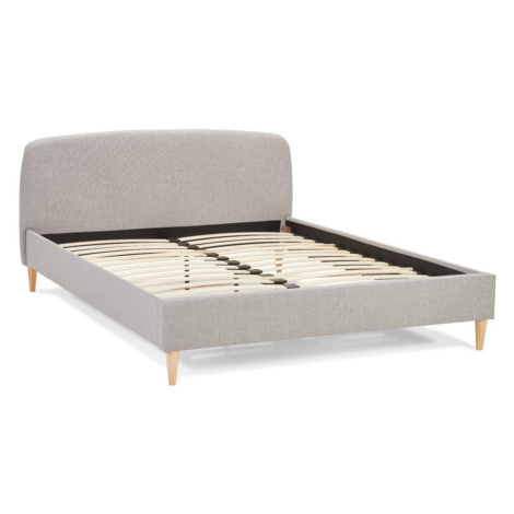 Šedá čalouněná dvoulůžková postel s roštem 160x200 cm Drome - Kokoon KoKoon Design