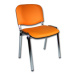 Konferenční židle ISO eko-kůže CHROM Zelinkavá D7 EKO