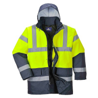 Zimní nepromokavá bunda Portwest Hi-Vis Contrast Traffic, žlutá/navy