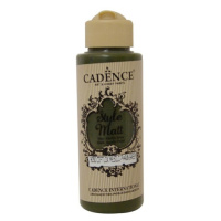 Matná akrylová barva Cadence Style Matt 120ml - farm green farmářská zelená Aladine