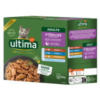 Ultima Sterilised Cat 8 x 85 g - Mix II (kuřecí, hovězí, tuňák, mořské ryby)