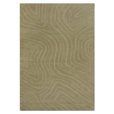 Khaki ručně tkaný vlněný koberec 160x230 cm Mesmerise Sage – Flair Rugs