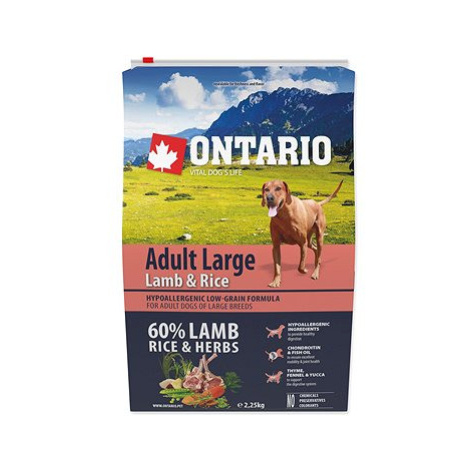 Ontario Adult Large Lamb & Rice 2,25 kg