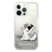 Karl Lagerfeld KLHCP13LGCFS hard silikonové pouzdro iPhone 13 / 13 Pro 6.1" silver Liquid Glitte