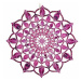 AMADEA Dřevěná dekorace mandala fialová 9 cm