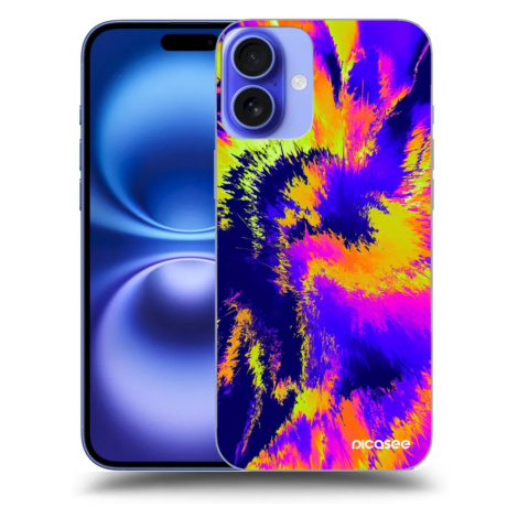 Silikonový černý obal pro Apple iPhone 16 Plus - Burn