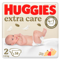 Huggies Extra Care 2 3-6 kg dětské pleny 58 ks